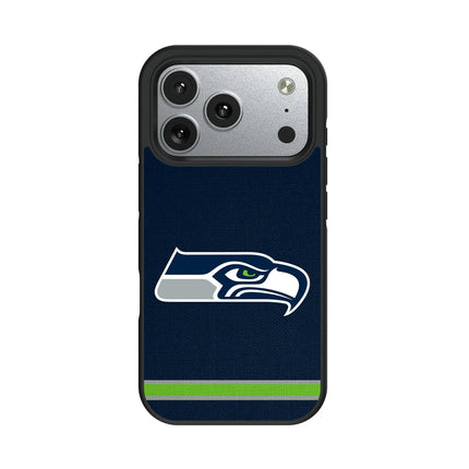 Seattle Seahawks Stripe Bump Phone Case for Apple iPhone