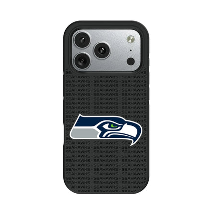 Seattle Seahawks Text Backdrop Bump Phone Case for Apple iPhone