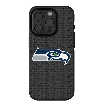 Seattle Seahawks Text Backdrop Bump Phone Case for Apple iPhone