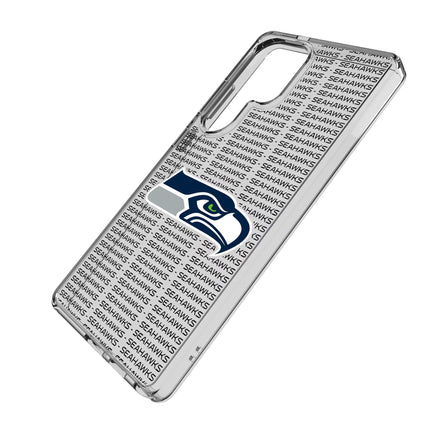 Seattle Seahawks Text Backdrop Clear Phone Case for Samsung Galaxy