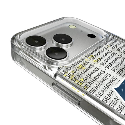 Seattle Seahawks Text Backdrop Glitter Phone Case for Apple iPhone