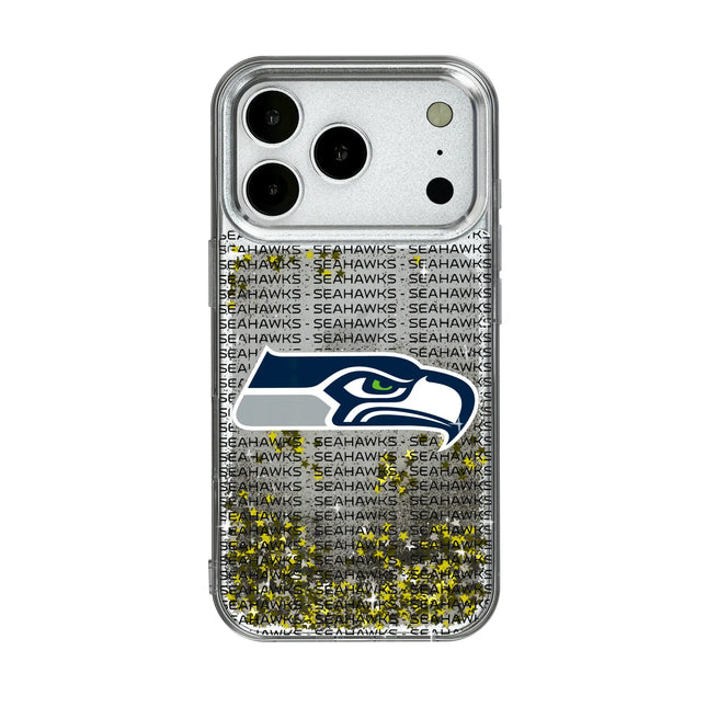 Seattle Seahawks Text Backdrop Glitter Phone Case for Apple iPhone