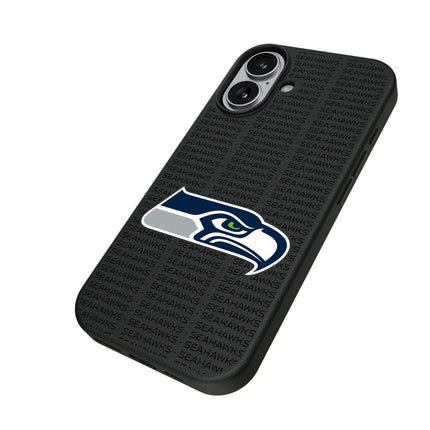 Seattle Seahawks Text Backdrop MagSafe Compatible Phone Case for Apple iPhone