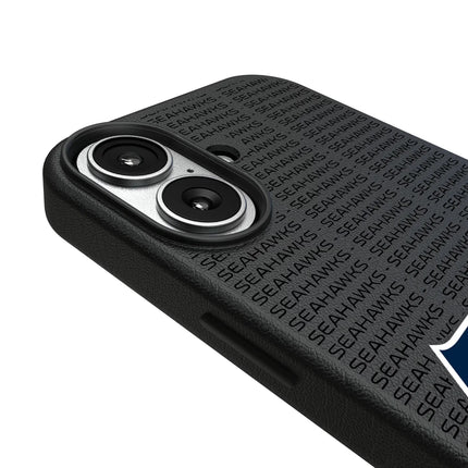 Seattle Seahawks Text Backdrop MagSafe Compatible Phone Case for Apple iPhone