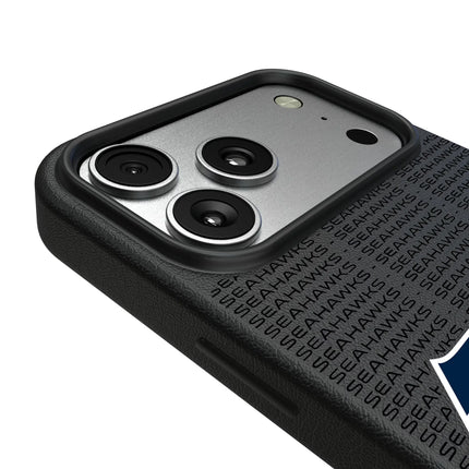 Seattle Seahawks Text Backdrop MagSafe Compatible Phone Case for Apple iPhone