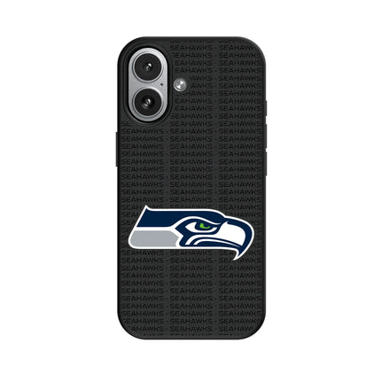 Seattle Seahawks Text Backdrop MagSafe Compatible Phone Case for Apple iPhone