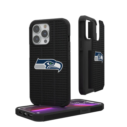 Seattle Seahawks Text Backdrop Rugged Phone Case for Apple iPhone