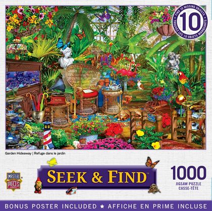 Seek & Find Garden Hideaway 1000 Piece Puzzle