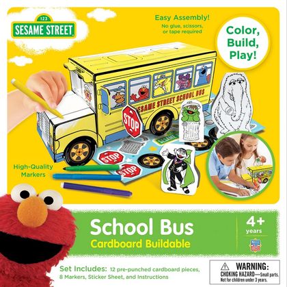 Sesame Street Cardboard School Bus Craft Kit