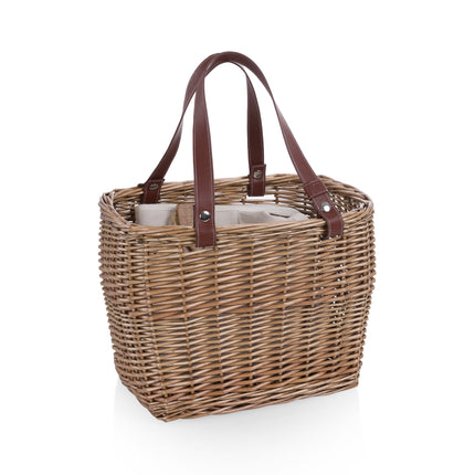 Terrabella Earth Friendly Handwoven Picnic Basket Set for 2