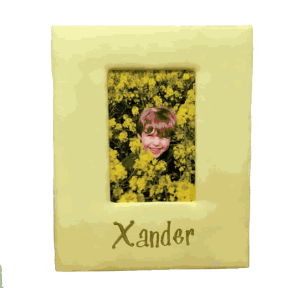 Silk Shantung Personalized Baby Picture Frame