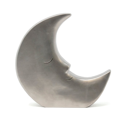 Silver Metallic Moon Bank