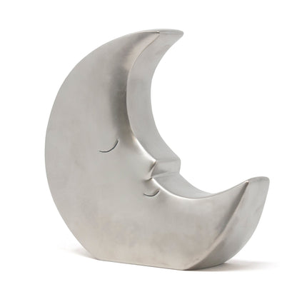 Silver Metallic Moon Bank