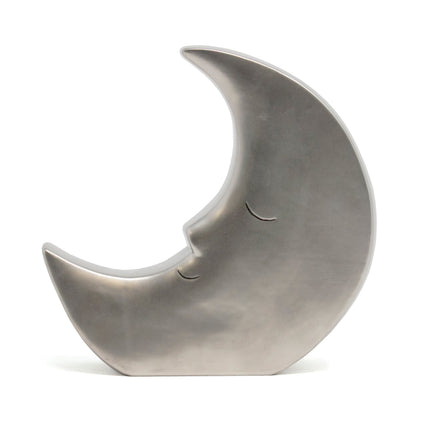 Silver Metallic Moon Bank