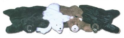 Small Black Plush Bear Rug