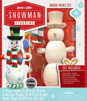 Snowman Holiday Wood Paint Kit