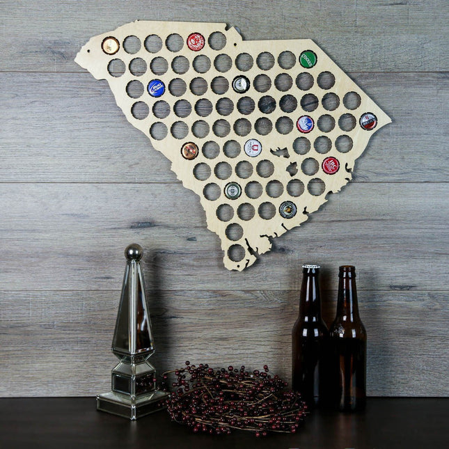 South Carolina Beer Cap Map