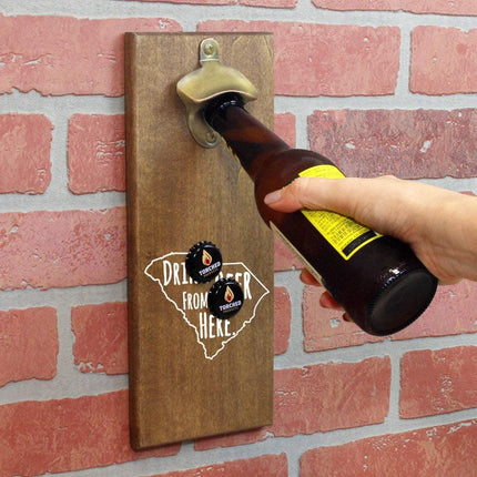South Carolina Drink Beer From Here Cap Catching Magnetic Bottle Opener