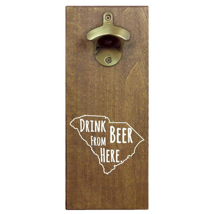 South Carolina Drink Beer From Here Cap Catching Magnetic Bottle Opener