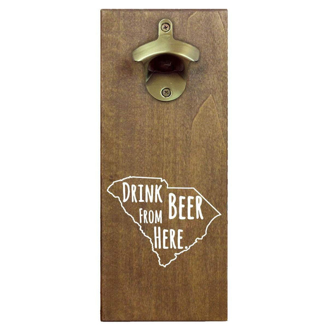 South Carolina Drink Beer From Here Cap Catching Magnetic Bottle Opener