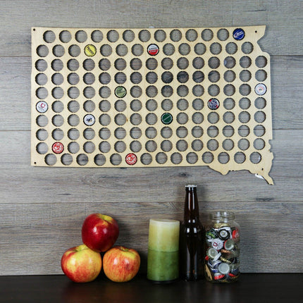 South Dakota Beer Cap Map