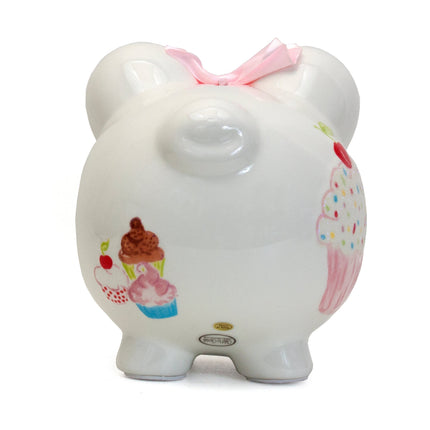 Sprinkle Cupcake Large Piggy Bank