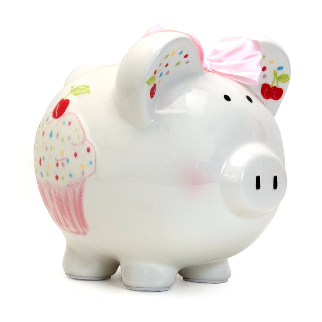 Sprinkle Cupcake Large Piggy Bank
