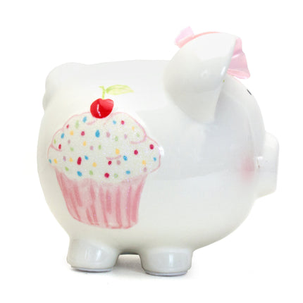 Sprinkle Cupcake Large Piggy Bank