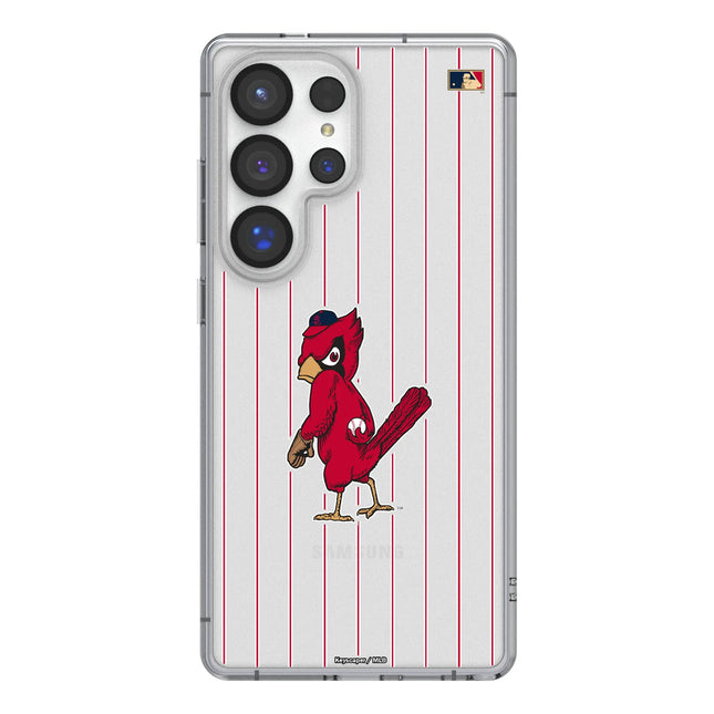 St Louis Cardinals 1950s - Cooperstown Collection Pinstripe Clear Phone Case for Samsung Galaxy