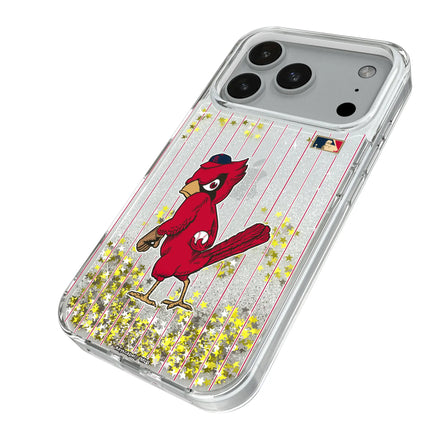 St Louis Cardinals 1950s - Cooperstown Collection Pinstripe Glitter Phone Case for Apple iPhone