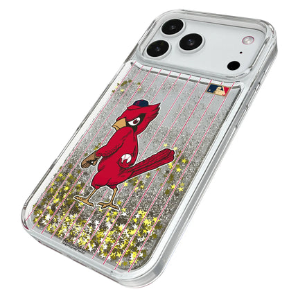 St Louis Cardinals 1950s - Cooperstown Collection Pinstripe Glitter Phone Case for Apple iPhone