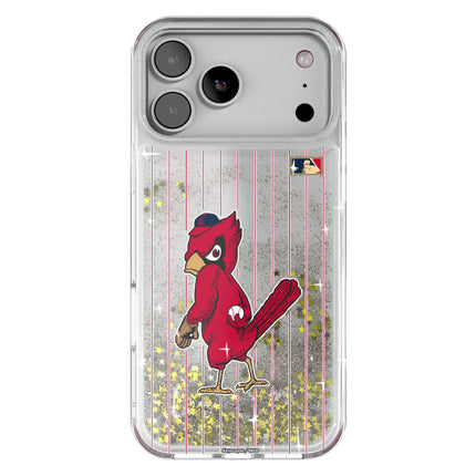 St Louis Cardinals 1950s - Cooperstown Collection Pinstripe Glitter Phone Case for Apple iPhone