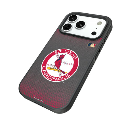 St Louis Cardinals 1966-1997 - Cooperstown Collection Linen Bump Phone Case for Apple iPhone