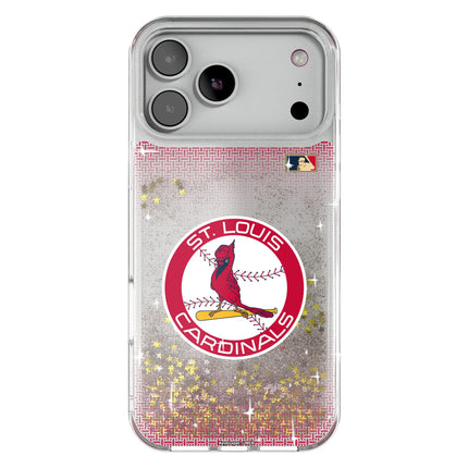 St Louis Cardinals 1966-1997 - Cooperstown Collection Linen Glitter Phone Case for Apple iPhone