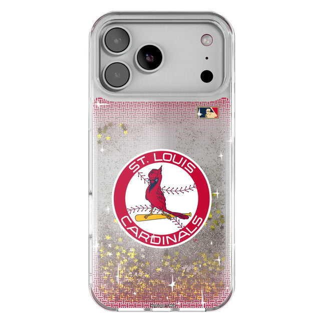 St Louis Cardinals 1966-1997 - Cooperstown Collection Linen Glitter Phone Case for Apple iPhone