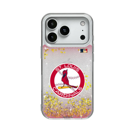 St Louis Cardinals 1966-1997 - Cooperstown Collection Linen Glitter Phone Case for Apple iPhone
