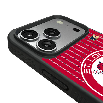 St Louis Cardinals 1966-1997 - Cooperstown Collection Pinstripe Bump Phone Case for Apple iPhone