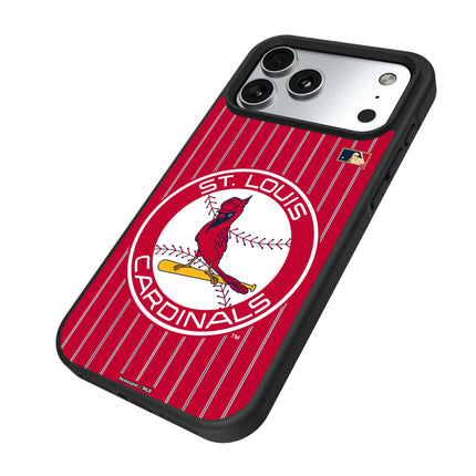 St Louis Cardinals 1966-1997 - Cooperstown Collection Pinstripe Bump Phone Case for Apple iPhone
