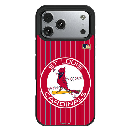 St Louis Cardinals 1966-1997 - Cooperstown Collection Pinstripe Bump Phone Case for Apple iPhone