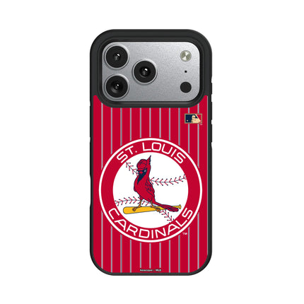 St Louis Cardinals 1966-1997 - Cooperstown Collection Pinstripe Bump Phone Case for Apple iPhone
