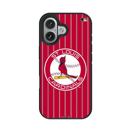 St Louis Cardinals 1966-1997 - Cooperstown Collection Pinstripe Bump Phone Case for Apple iPhone