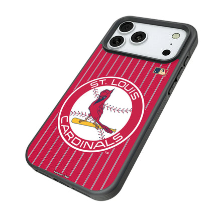 St Louis Cardinals 1966-1997 - Cooperstown Collection Pinstripe Bump Phone Case for Apple iPhone