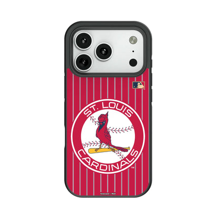 St Louis Cardinals 1966-1997 - Cooperstown Collection Pinstripe Bump Phone Case for Apple iPhone