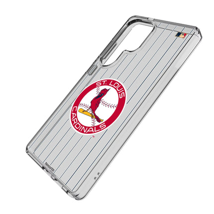 St Louis Cardinals 1966-1997 - Cooperstown Collection Pinstripe Clear Phone Case for Samsung Galaxy