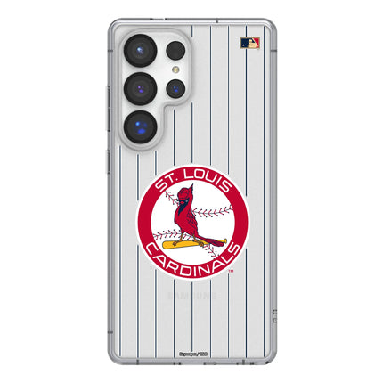 St Louis Cardinals 1966-1997 - Cooperstown Collection Pinstripe Clear Phone Case for Samsung Galaxy