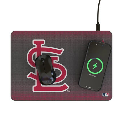 St Louis Cardinals Linen 15-Watt Wireless Charger and Mouse Pad