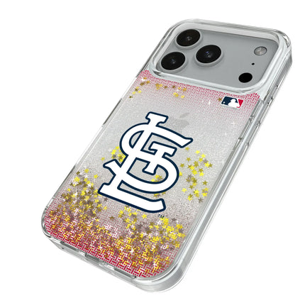 St Louis Cardinals Linen Glitter Phone Case for Apple iPhone