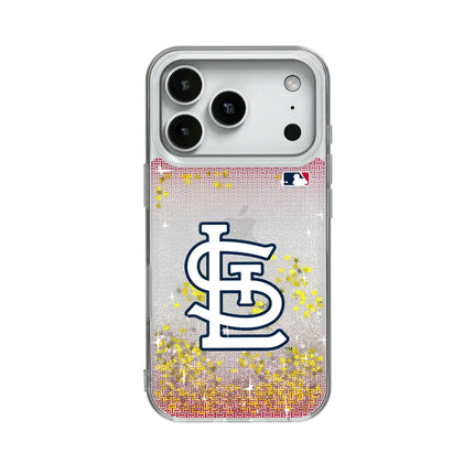 St Louis Cardinals Linen Glitter Phone Case for Apple iPhone