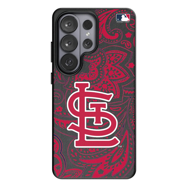 St Louis Cardinals Paisley MagSafe Compatible Phone Case for Samsung Galaxy