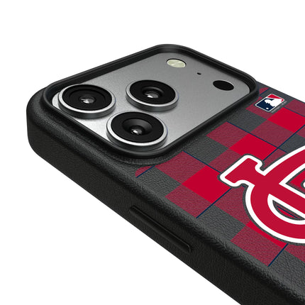 St Louis Cardinals Plaid MagSafe Compatible Phone Case for Apple iPhone